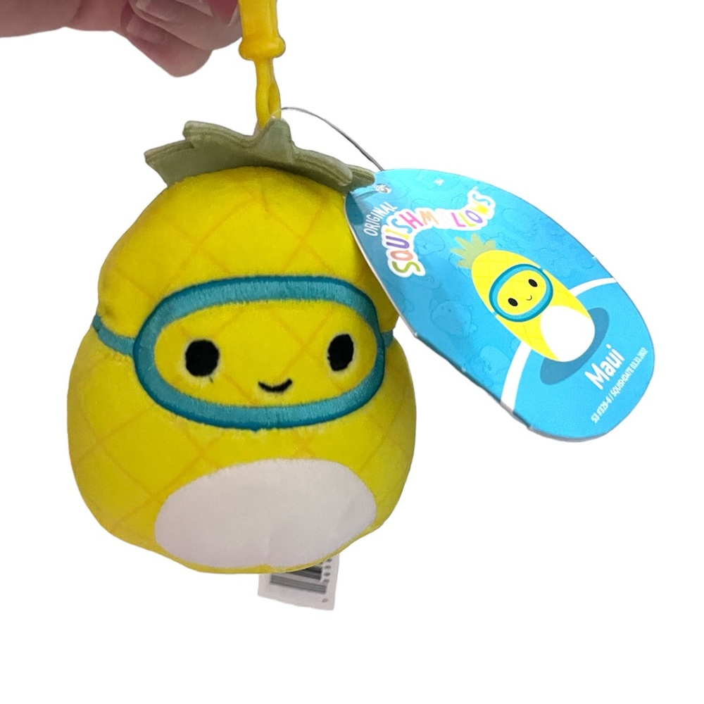 maui the pineapple clip squishmallow 3.5”